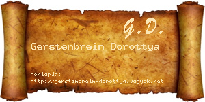 Gerstenbrein Dorottya névjegykártya